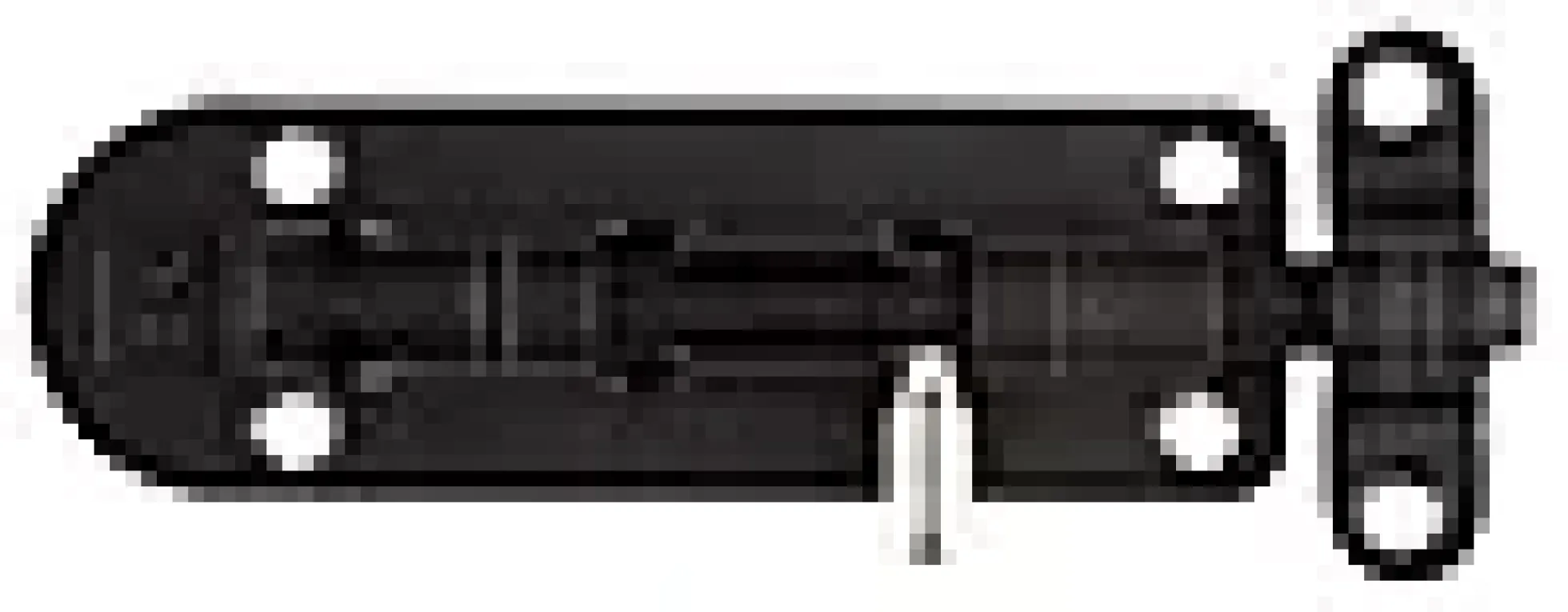 SKÅTE BOLT 105MM FINSTRUKTUR SVART MED RUSTFRI A4 GREP