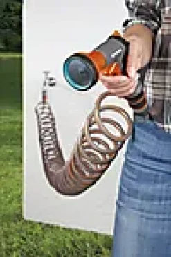Slangesett spiral 10m med koplinger og pistol