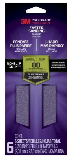 Slipeark PRO GRADE PRECISION P80 grov korning 93mmx228mm