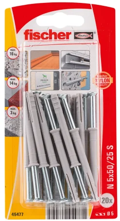Spikerplugg N ZK 5x50mm 20stk