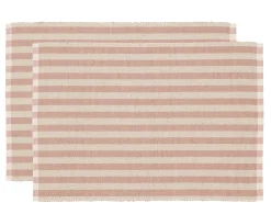 Spisebrikke Statement Stripe Rose 33x48cm 2stk