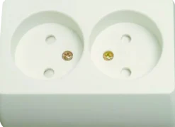 STIKKONTAKT DOBBEL U/JORD UTENPÅL