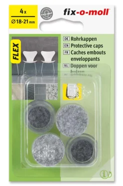 Stolbenhylse med filt transparent 18-21mm