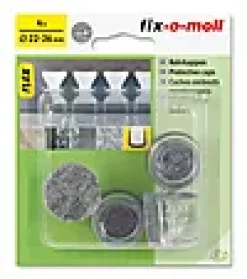 Stolbenhylse m/filt for glatte gulv og tepper transparent 22-26mm
