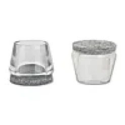 Stolbenhylse m/filt for glatte gulv og tepper transparent 20mm