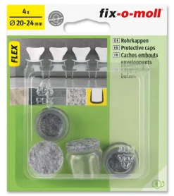Stolbenhylse m/filt for glatte gulv og tepper transparent 20mm