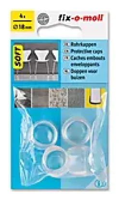 Stolbenhylse soft for glatte gulv og tepper transparent 18mm