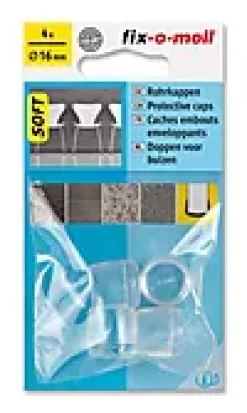 Stolbenhylse soft for glatte gulv og tepper transparent 16mm