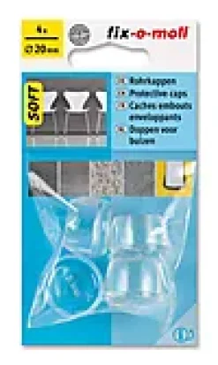 Stolbenhylse soft for glatte gulv og tepper transparent 20mm