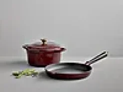 Støpejernspanne Emaljert 28cm Ember Maroon