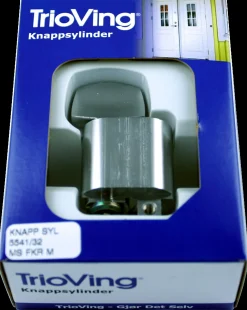 Sylinderknapp TV5541 messing forkrommet matt 32mm