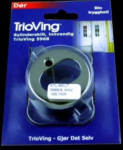 Sylinderskilt 5968 innvendig forkrommet matt 15mm