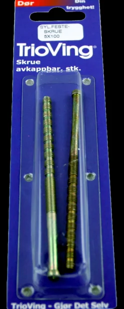 Sylinderskrue avkappbar 5x100mm gulkromatisert 2stk