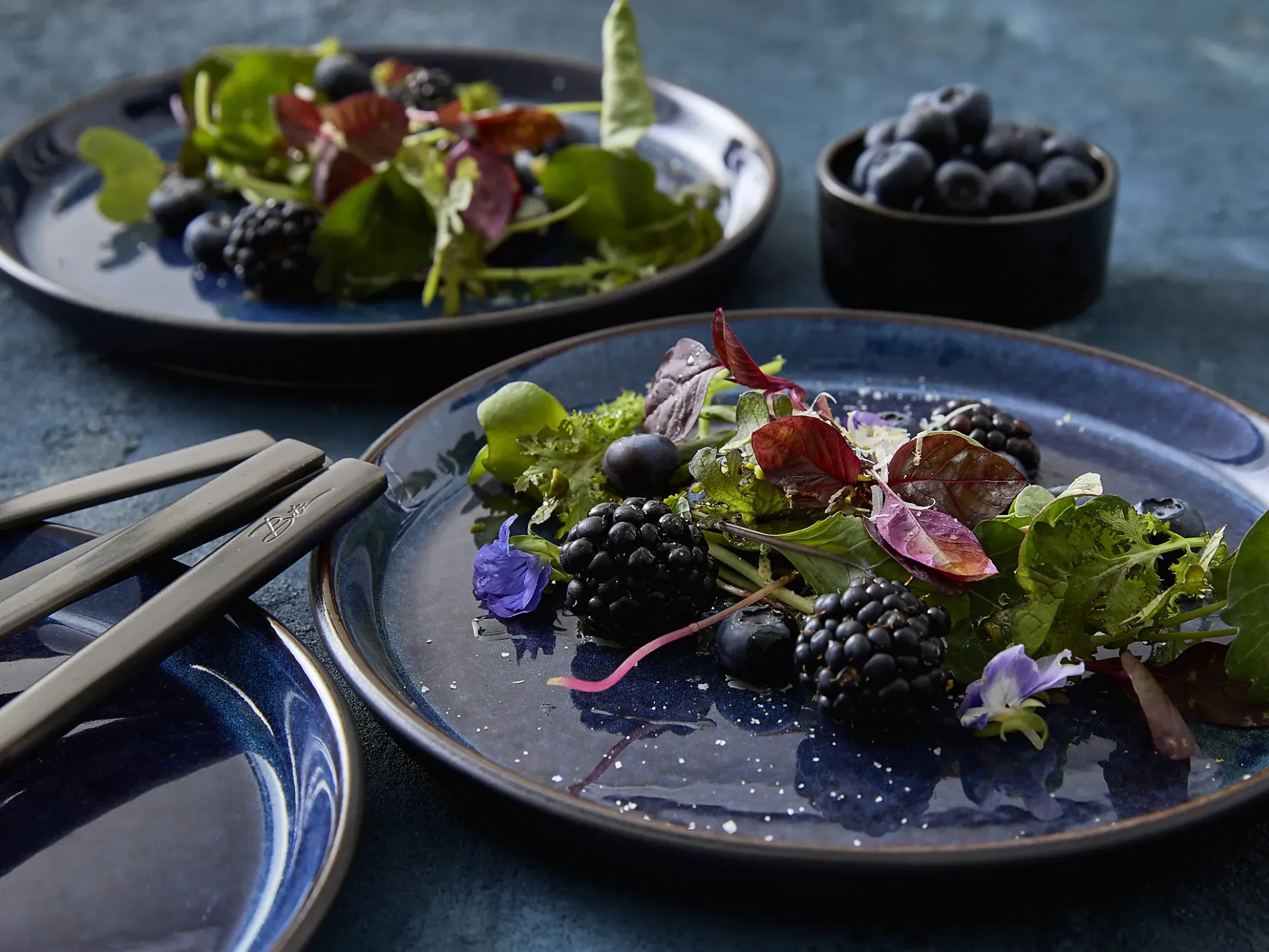 Tallerken Gastro mørkblå/sort ø27cm