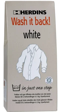 Tekstilfarge Wash it back white