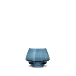 Telysholder Flow I Farget Blått Glass 10Cm