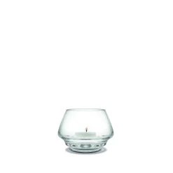 Telysholder Flow I Klart Glass 10Cm
