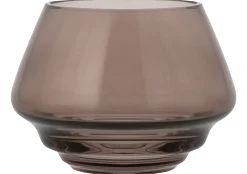 Telysholder Flow I Sotet Glass 10Cm