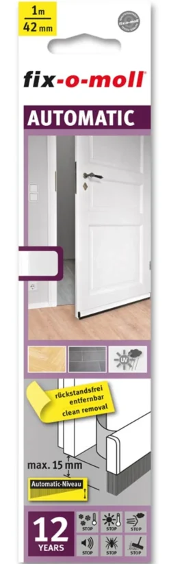 Tetningslist Dørbunnslist auto hvit 1mx42cm