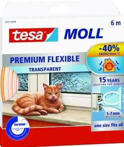 Tetningslist silikon 6m transparent