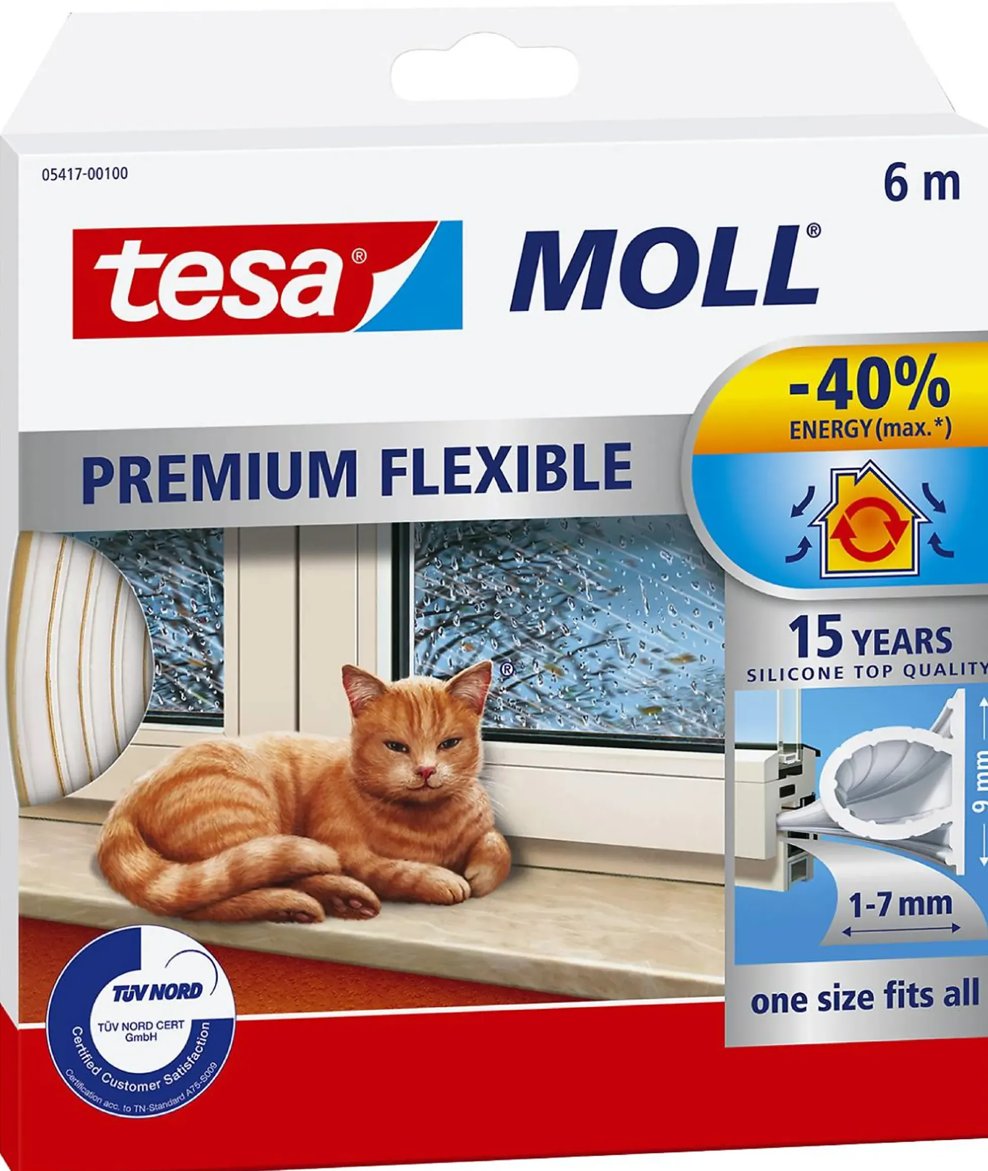 Tetningslist silikon 6m transparent