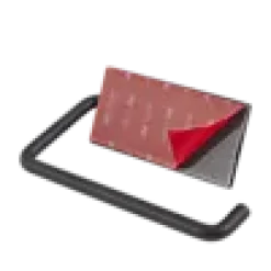 TOALETTPAPIRHOLDER SQUARE, SORT RUSTFRITT STÅL. MONTERES MED