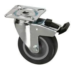TRANSPORTHJUL Ø75MM M/PLATE OG BREMS