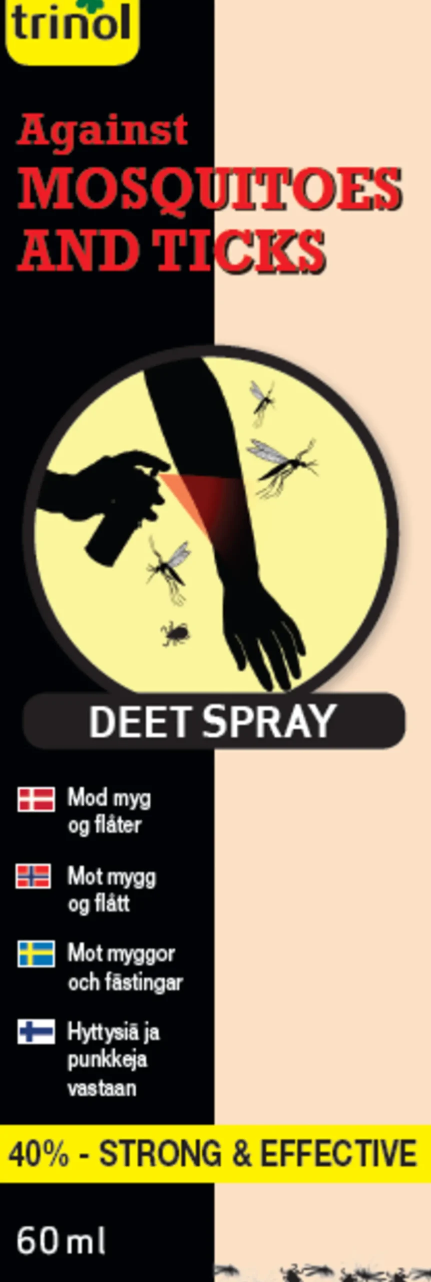 TRINOL DEET SPRAY 40% MYGG OG FLÅTT