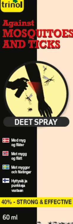 TRINOL DEET SPRAY 40% MYGG OG FLÅTT