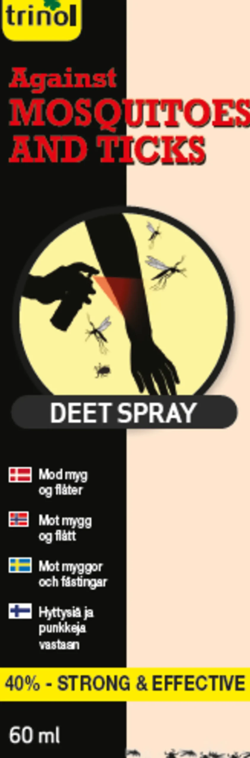 TRINOL DEET SPRAY 40% MYGG OG FLÅTT