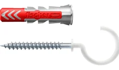 Universalplugg Duopower 6x30mm med krok 6 Stk