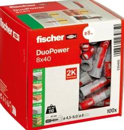 Universalplugg Duopower 8x40mm 100 Stk