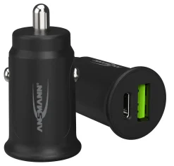 USB-lader til 12V Bil 1xUSB og 1xUSB-C ladeport