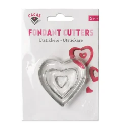 Utstikkere hjerte 3stk