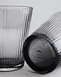 Vannglass munnblåst Smoke 26cl 4stk