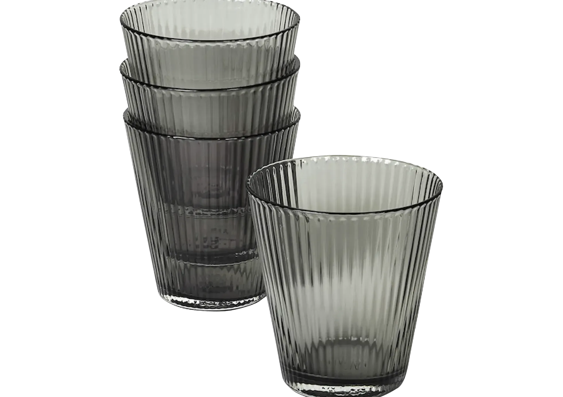 Vannglass munnblåst Smoke 26cl 4stk