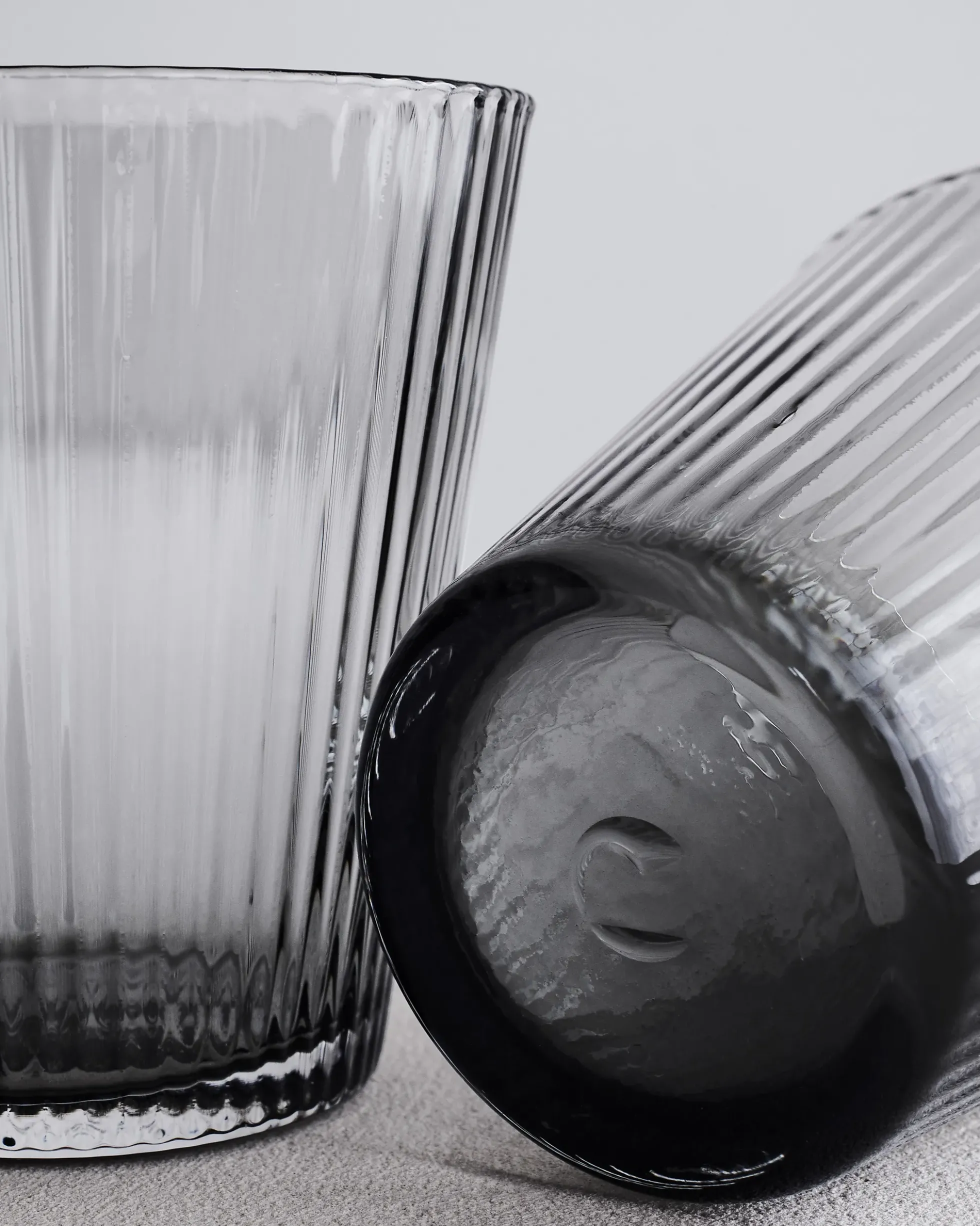 Vannglass munnblåst Smoke 26cl 4stk