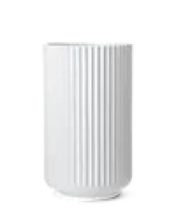 Vase 25cm hvit porselen