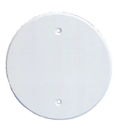 Vegglokk PVC hvit med skruefeste 92mm