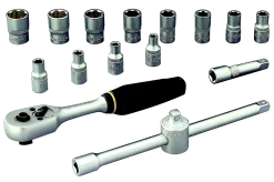 VERKTØYSETT 1/4" 16 DELER