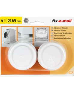VIBRASJONDEMPER VASKEMASKIN HVIT 4STK Ø65MM