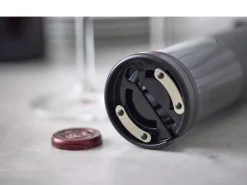 Vinåpner m/batteri matt svart rustfritt stål
