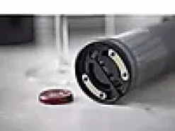 Vinåpner m/batteri matt svart rustfritt stål