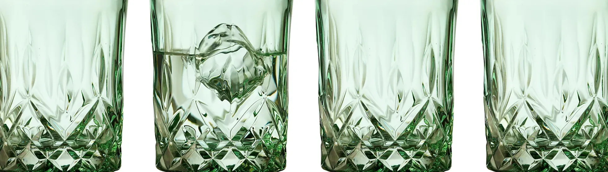 Whiskyglass Sorrento Grønn 32cl 4stk